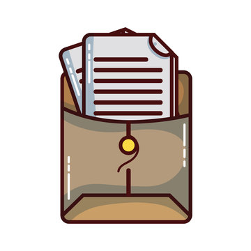 file folder with business document information