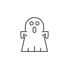 Ghost doodle cartoon character Halloween icon