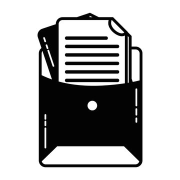 contour file folder with business document information