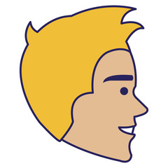 young man head avatar character