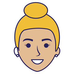 beautiful woman head avatar character