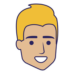 young man head avatar character