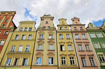 Fototapeta na wymiar Casco urbano de Wroclaw, Polonia