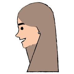 beautiful woman head avatar character