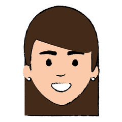 Fototapeta premium beautiful woman head avatar character