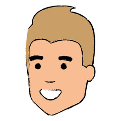 young man head avatar character