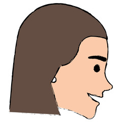 beautiful woman head avatar character