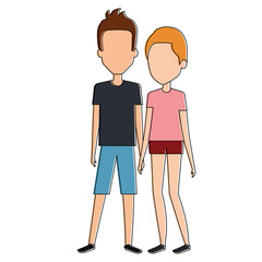lovers couple avatars character