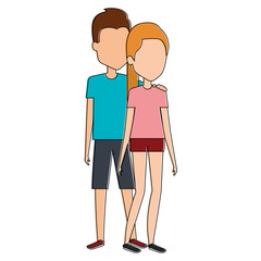 lovers couple avatars character