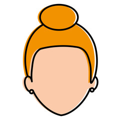 beautiful woman head avatar character