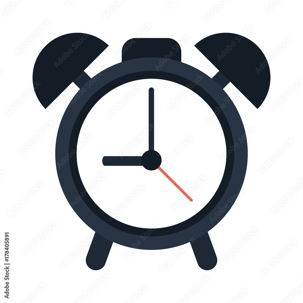 Poster analog alarm clock icon image vector illustration design