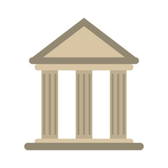ancient greek building icon image vector illustration design 