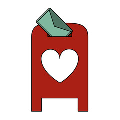 love mailbox valentines day related icon image vector illustration design 