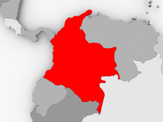 Obraz premium Map of Colombia