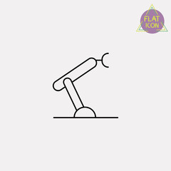 factory robot line icon