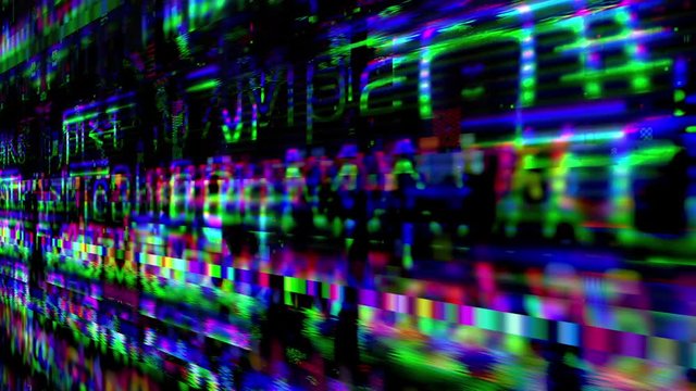 Data Glitch 079: Streaming data malfunction screen display (Loop).