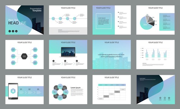 business presentation template design and page layout design for brochure ,book , magazine,annual report and company profile , with info graphic elements graph
