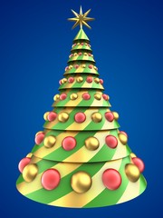 3d abstract Christmas tree