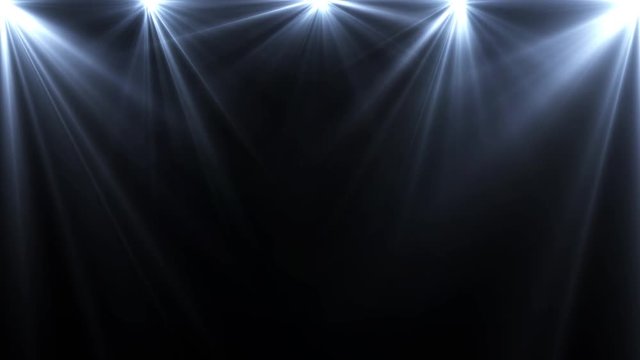 spotlights lighting flare animation on a dark background, abstract 