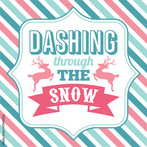"Dashing through the snow christmas sayings word art" Stock image and