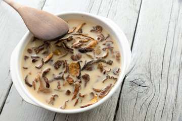 Cook the dried mushrooms