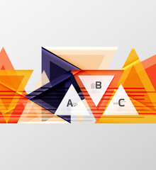 Triangles and geometric shapes abstract background