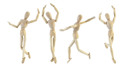 
木製マネキン人形（バレリーナ）/　クリッピングパス付き