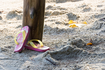 Sleepers on a beach in a summer outing