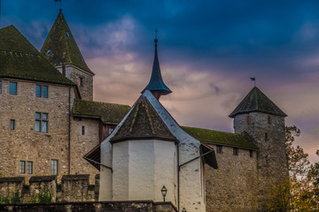 Hills of Rapperswil Castle, Sank Gallen, Switzerland
