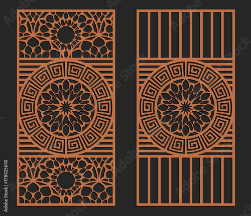 laser cutting set wall panels jigsaw die cut ornaments lacy