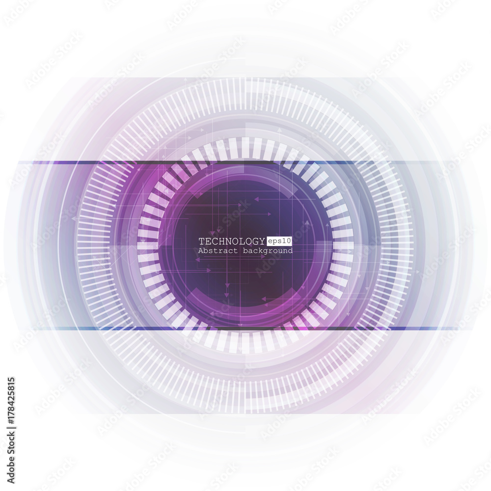 Aufkleber abstract technology background with various technological elements. vector illustration.