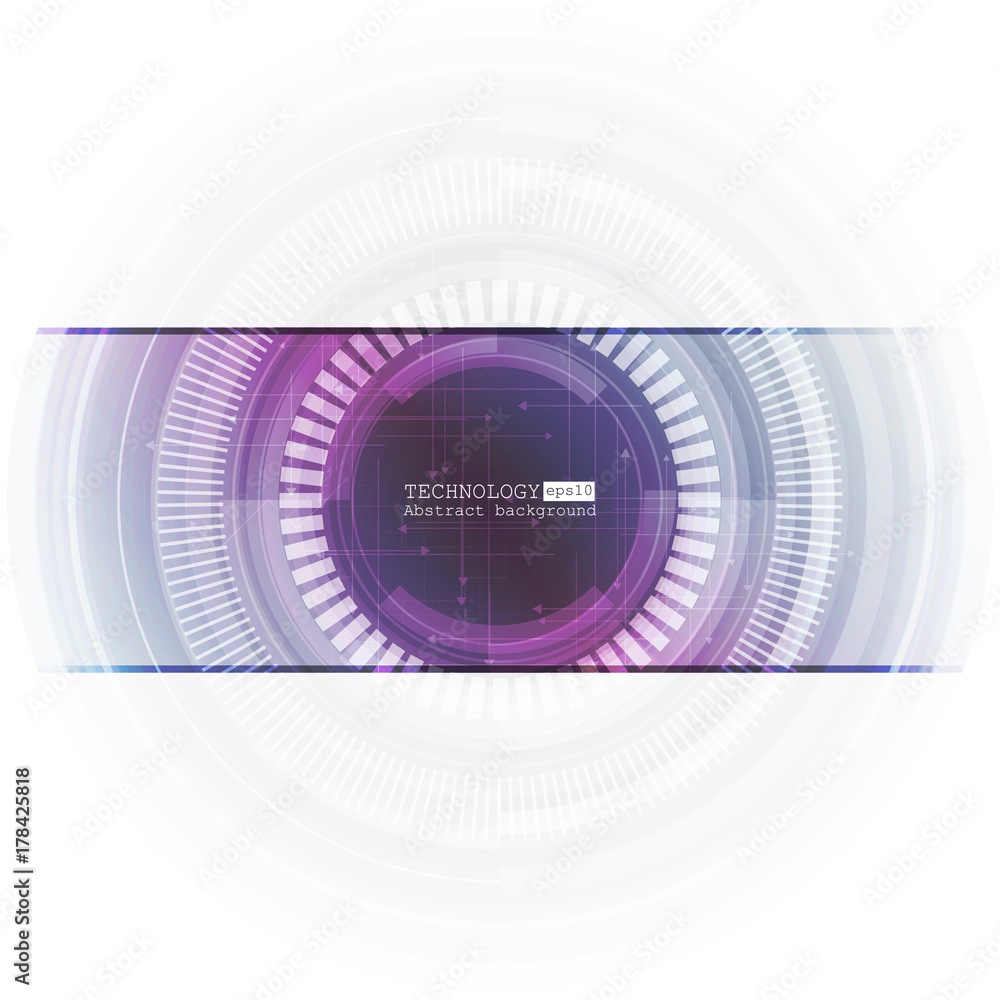 Aufkleber abstract technology background with various technological elements. vector illustration.