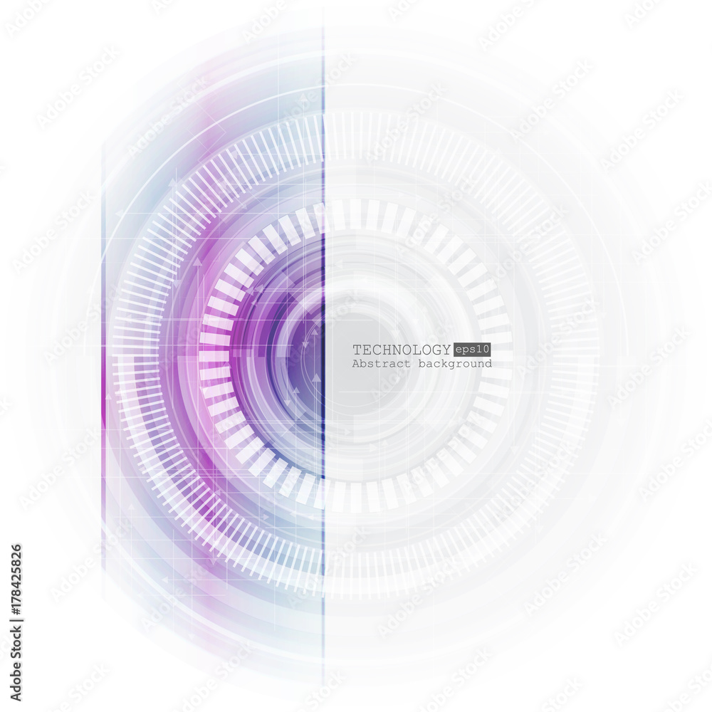 Aufkleber abstract technology background with various technological elements. vector illustration.