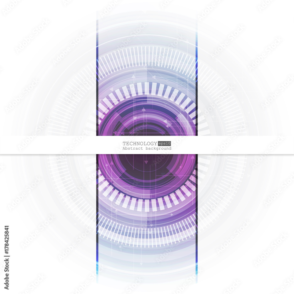 Aufkleber abstract technology background with various technological elements. vector illustration.