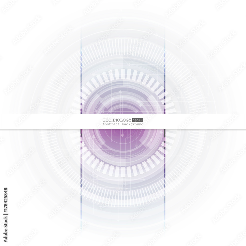 Aufkleber abstract technology background with various technological elements. vector illustration.
