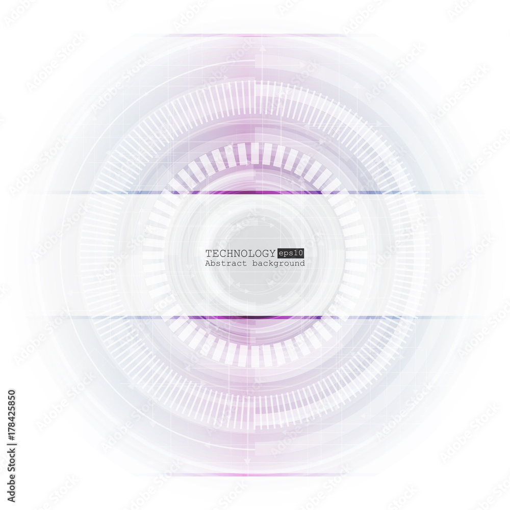 Aufkleber abstract technology background with various technological elements. vector illustration.