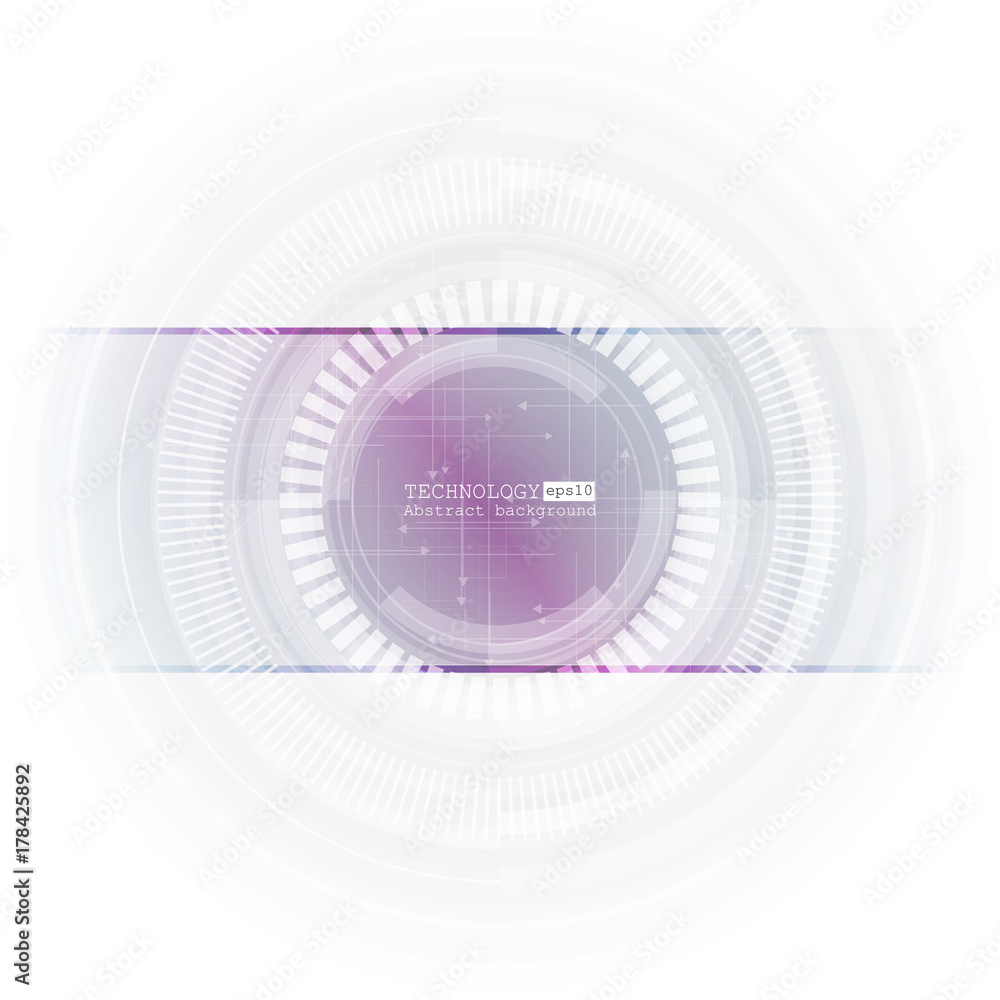 Aufkleber abstract technology background with various technological elements. vector illustration.