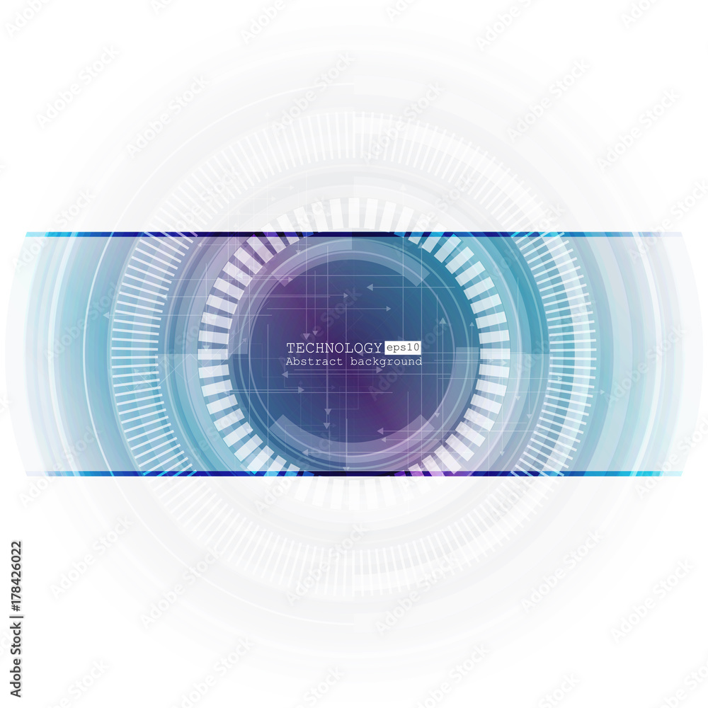 Aufkleber abstract technology background with various technological elements. vector illustration.
