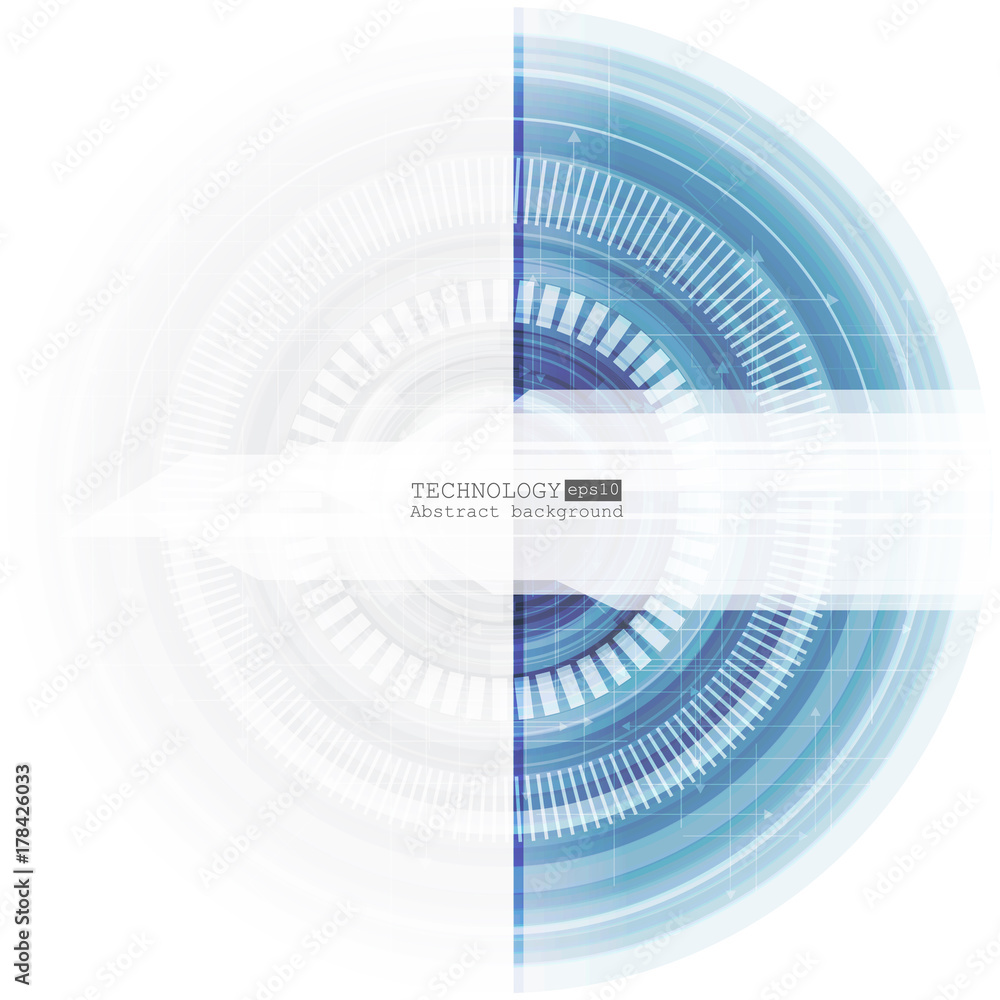 Poster abstract technology background with various technological elements. vector illustration.