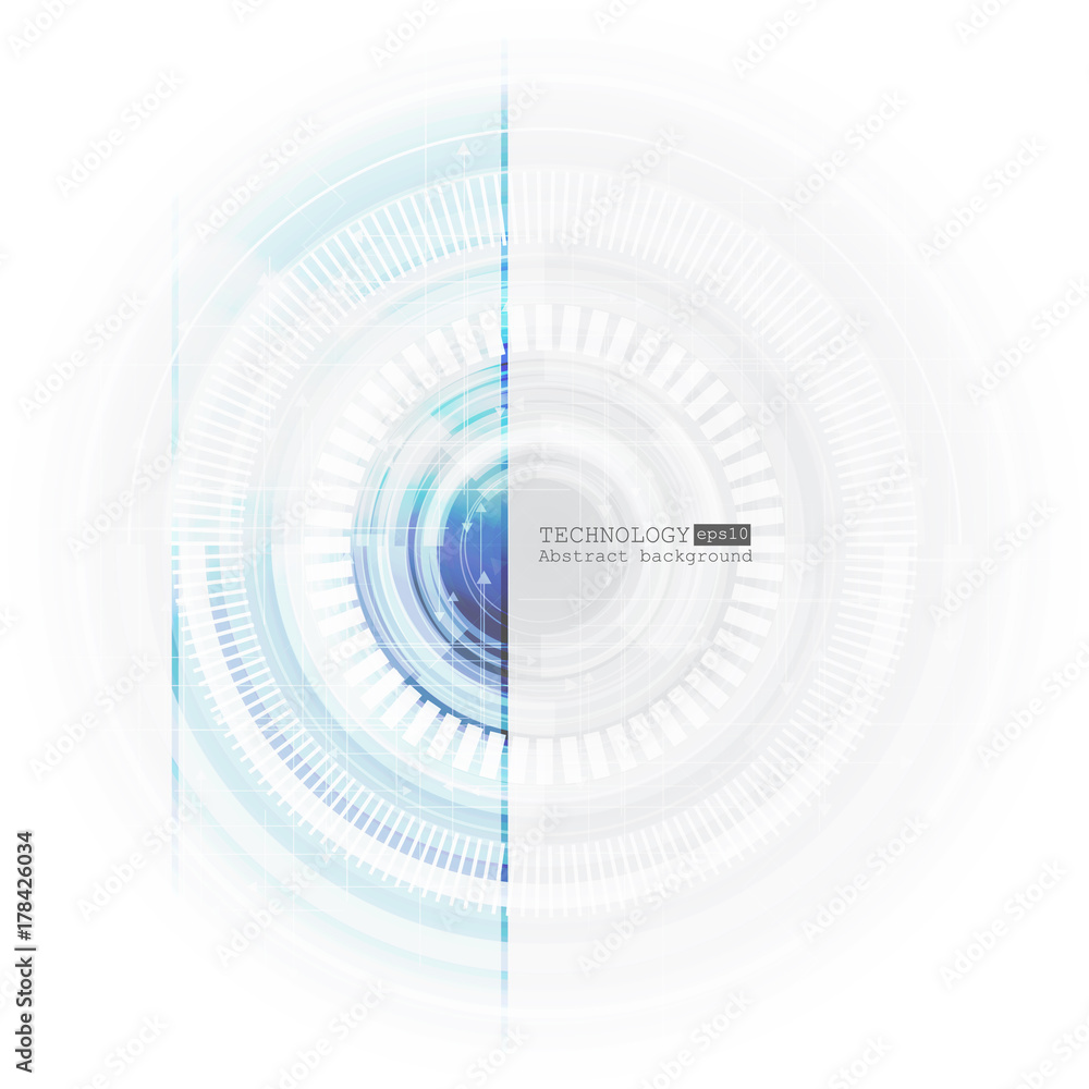 Aufkleber abstract technology background with various technological elements. vector illustration.