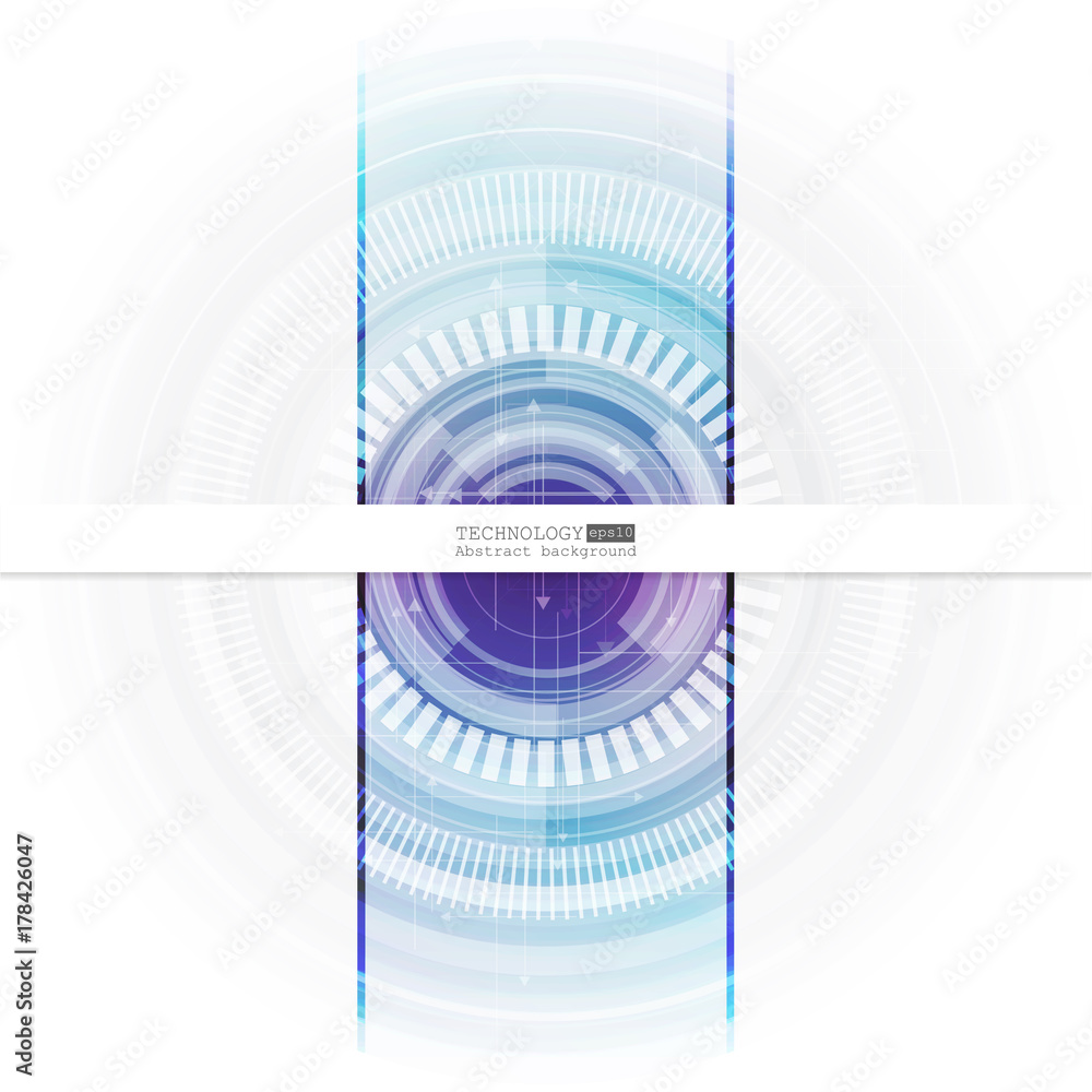 Aufkleber abstract technology background with various technological elements. vector illustration.