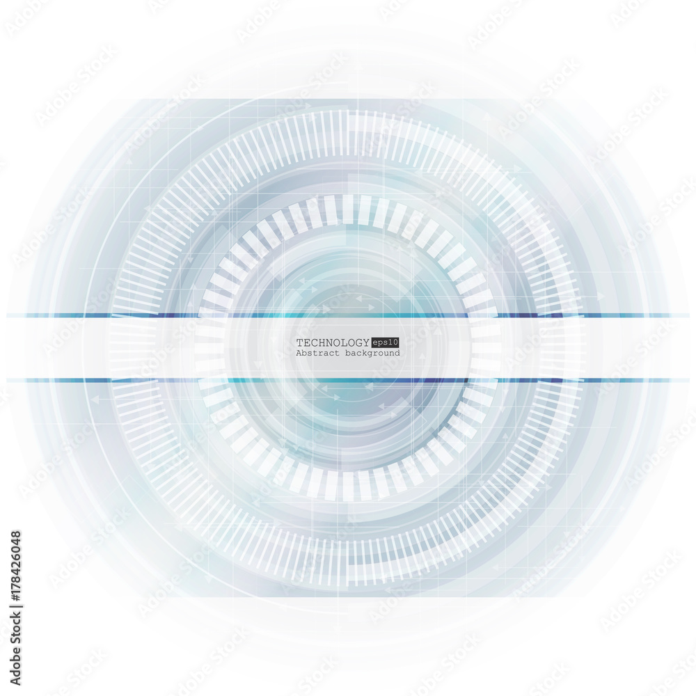 Aufkleber abstract technology background with various technological elements. vector illustration.
