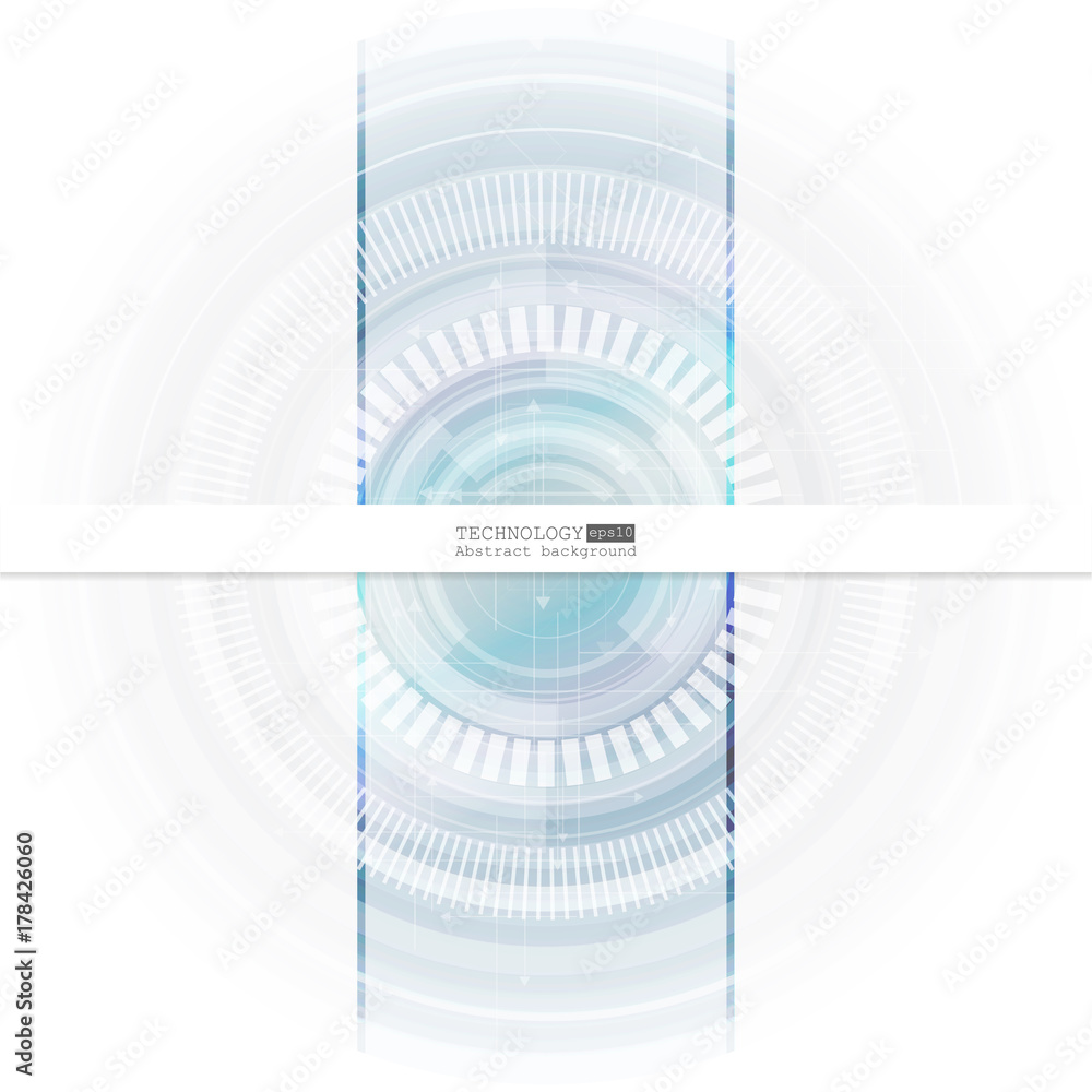 Aufkleber abstract technology background with various technological elements. vector illustration.