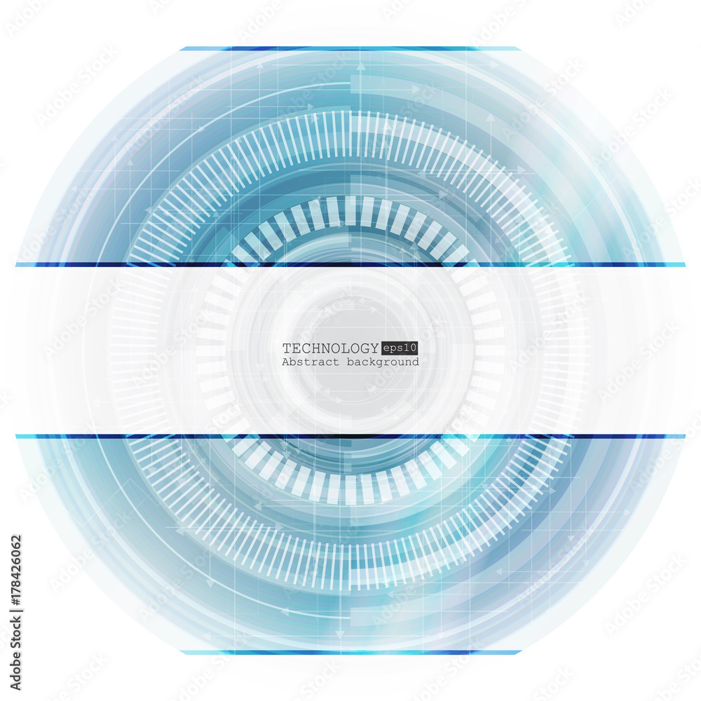 Aufkleber abstract technology background with various technological elements. vector illustration.