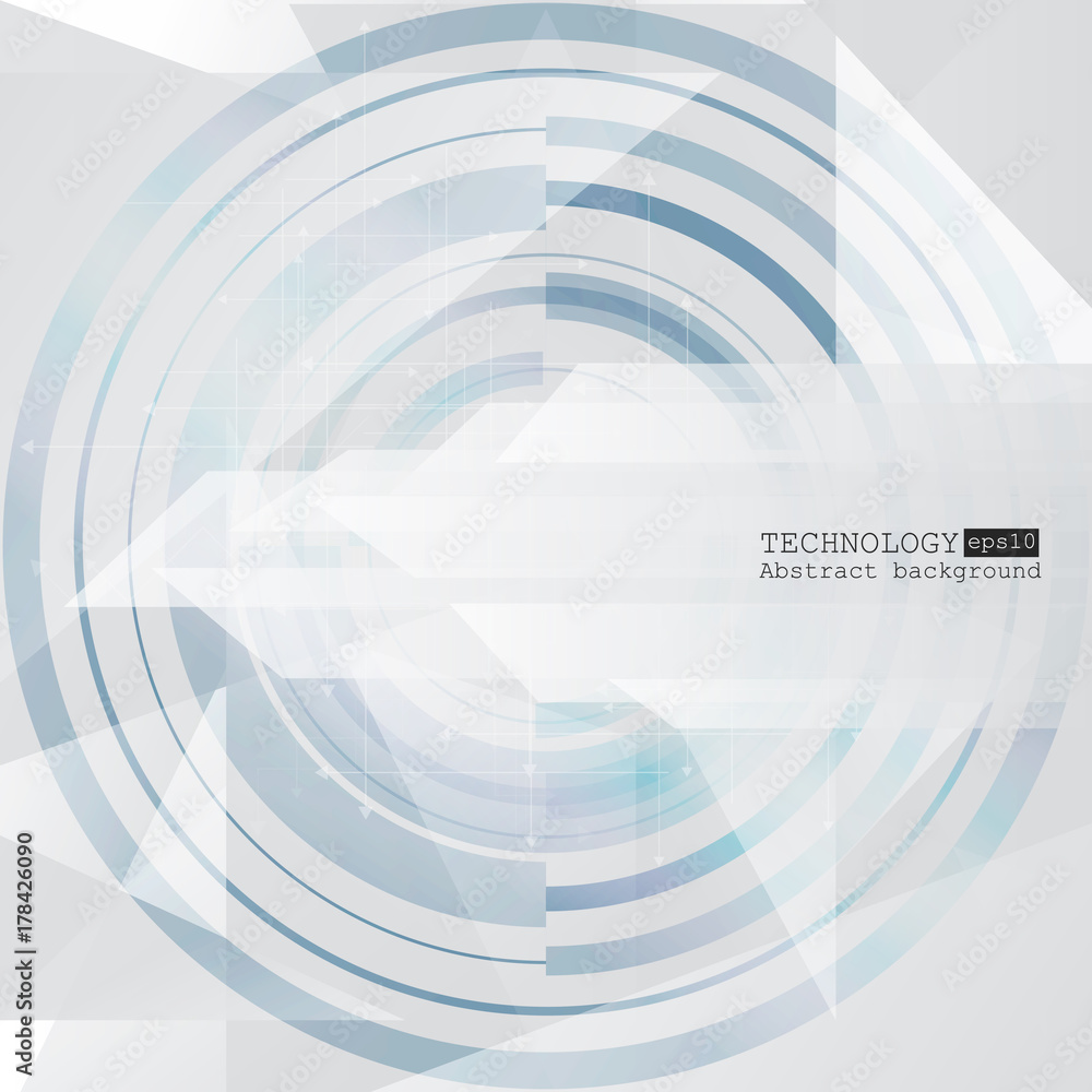 Aufkleber abstract technology background with various technological elements. vector illustration.