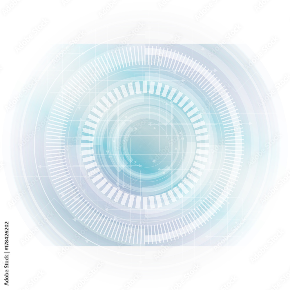 Aufkleber abstract technology background with various technological elements. vector illustration.