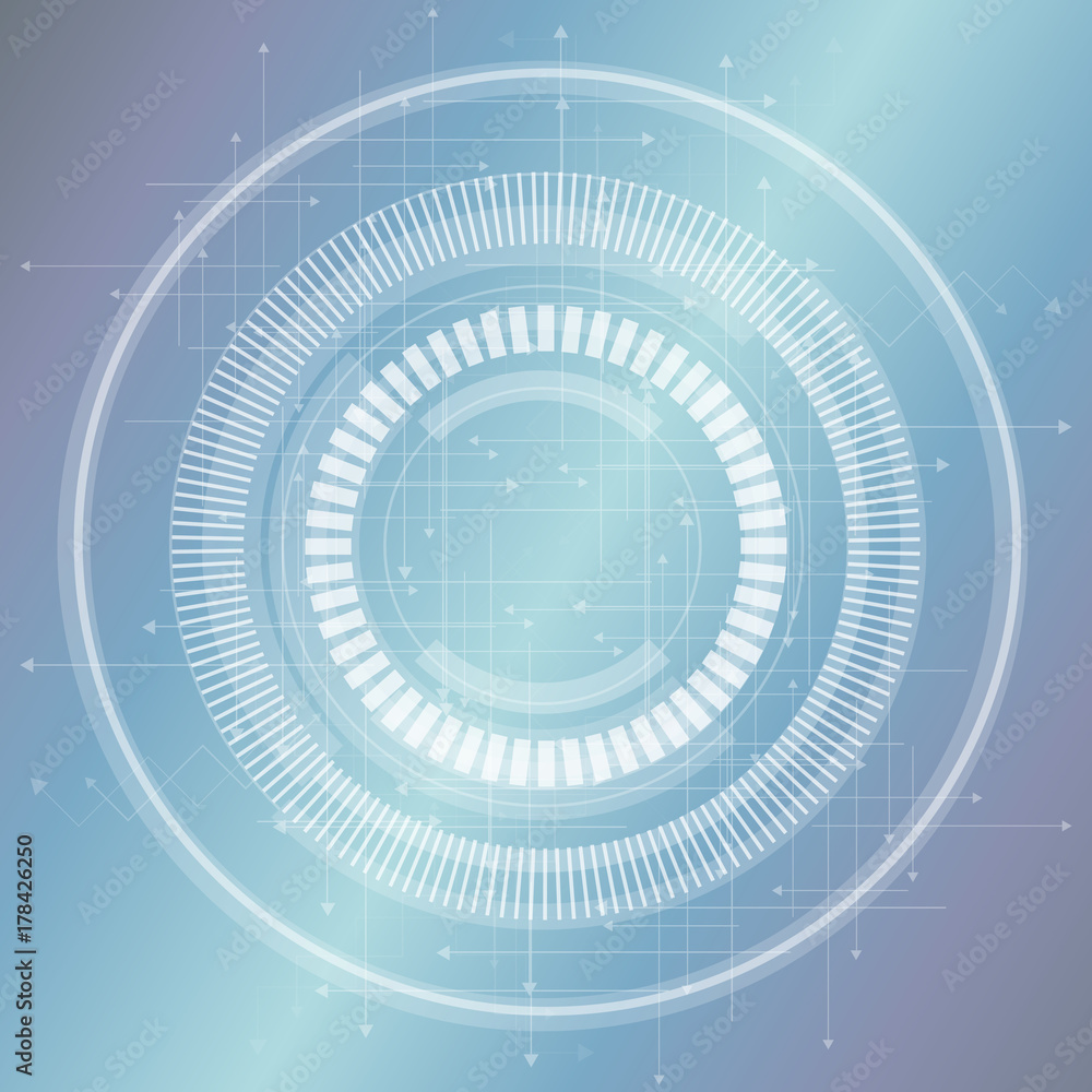 Aufkleber abstract technology background with various technological elements. vector illustration.