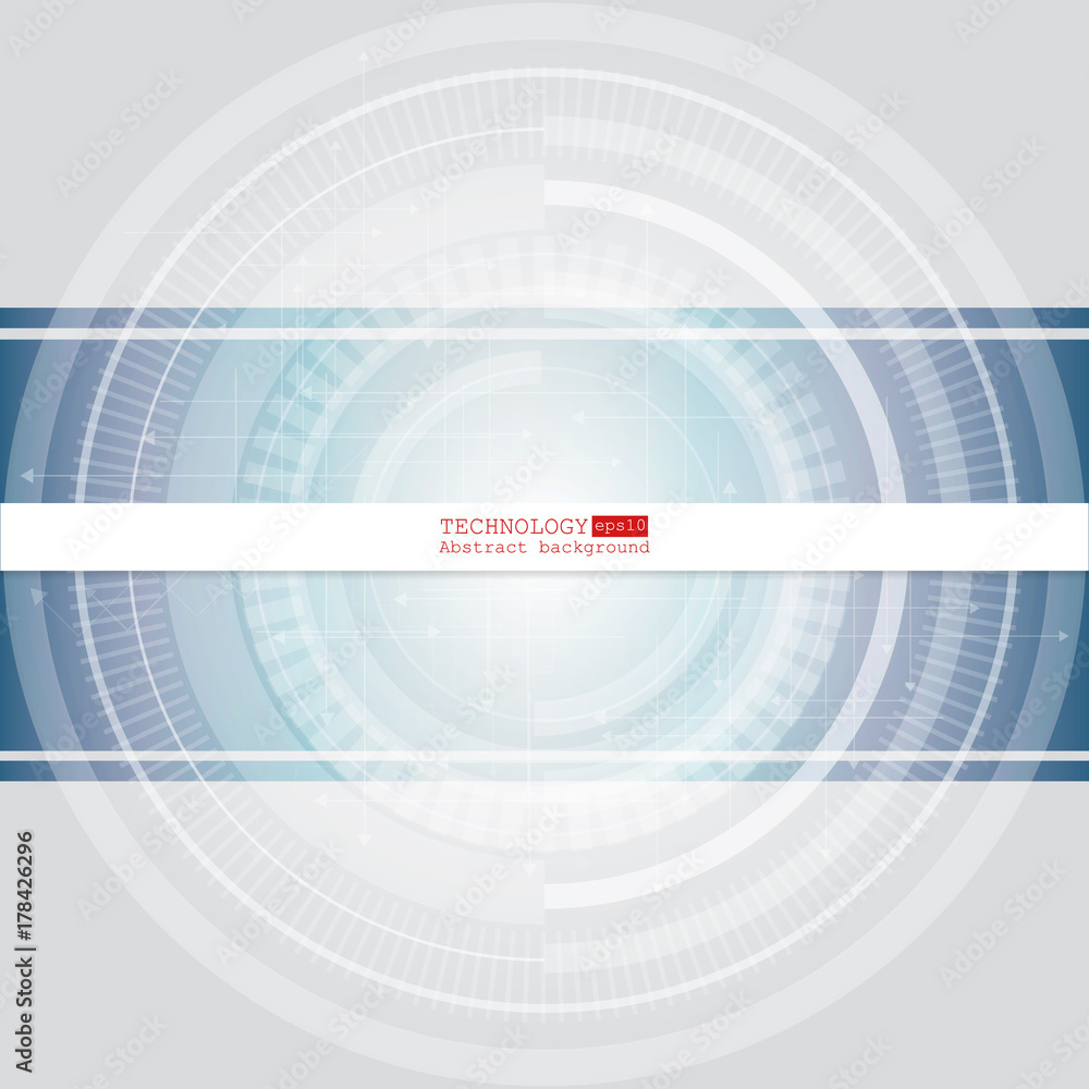 Aufkleber abstract technology background with various technological elements. vector illustration.