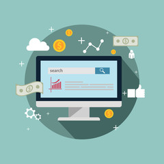 Paid advertising concept banner design eps 10 vector