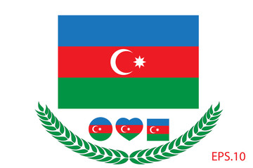 Official vector flag of Azerbaijan. Eps.10